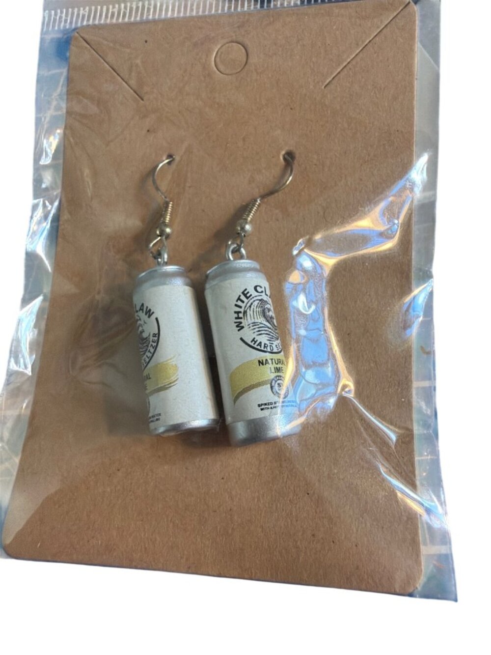 Miniature White Claw Natural Lime Can Dangle Earrings Lightweight Fun Design New